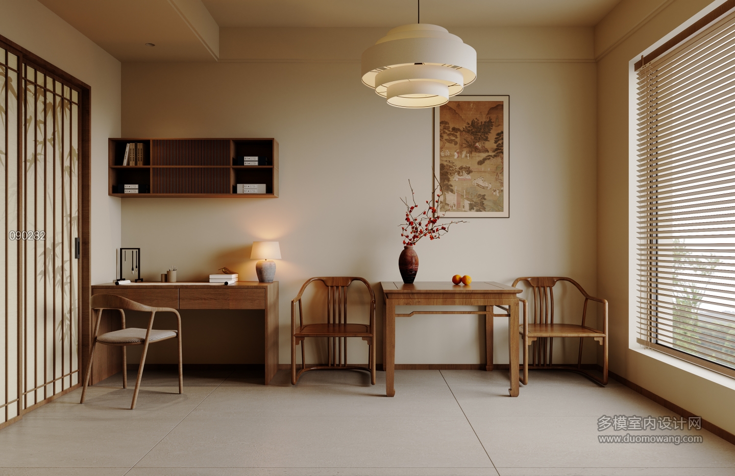 04-平面施工图-滨湖一号_recover_单张书房背景