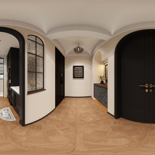 6法式中古风玄关全景