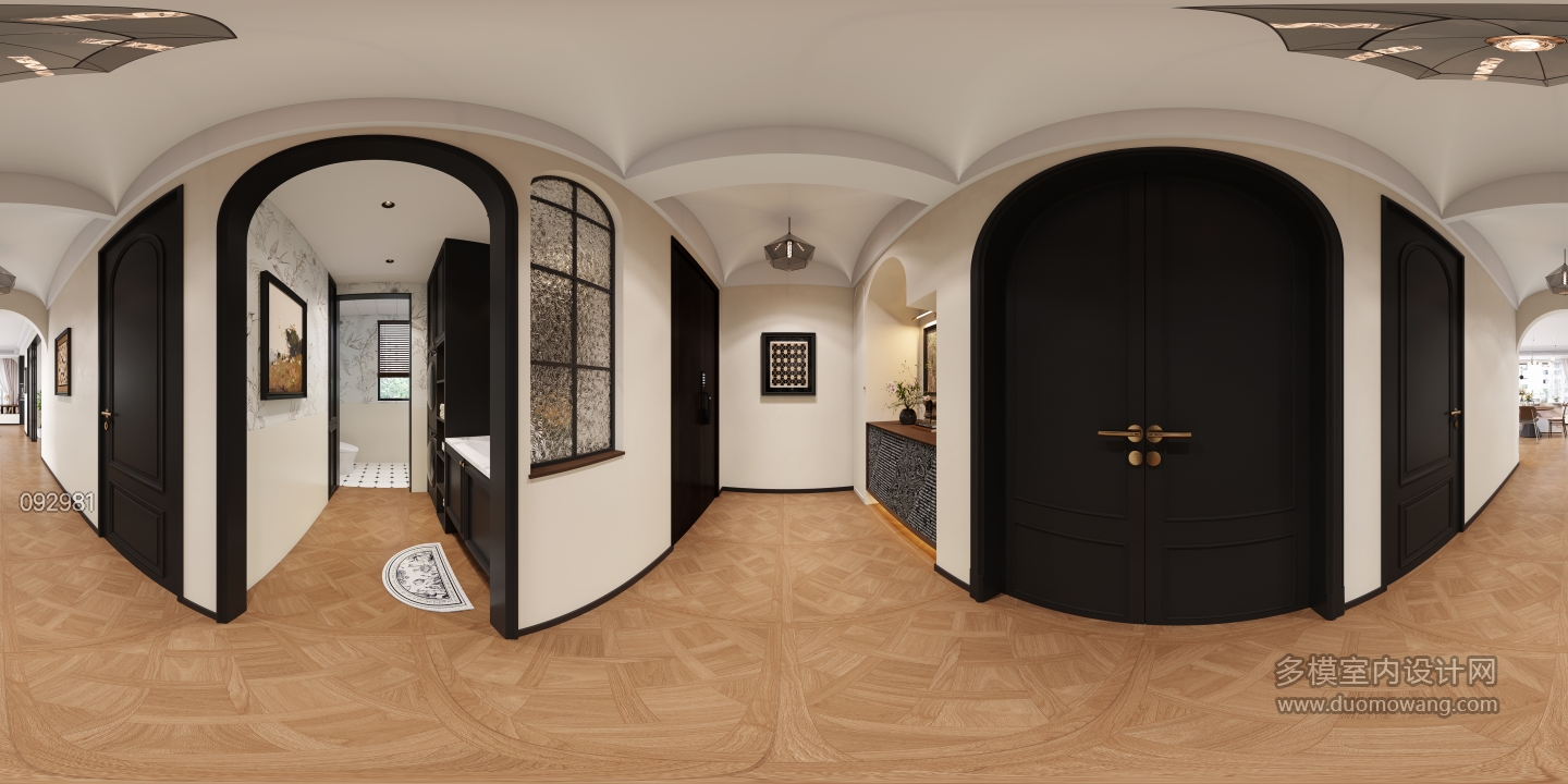 6法式中古风玄关全景