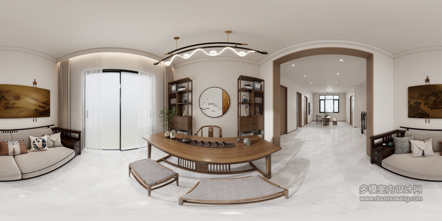 新中式二楼书房