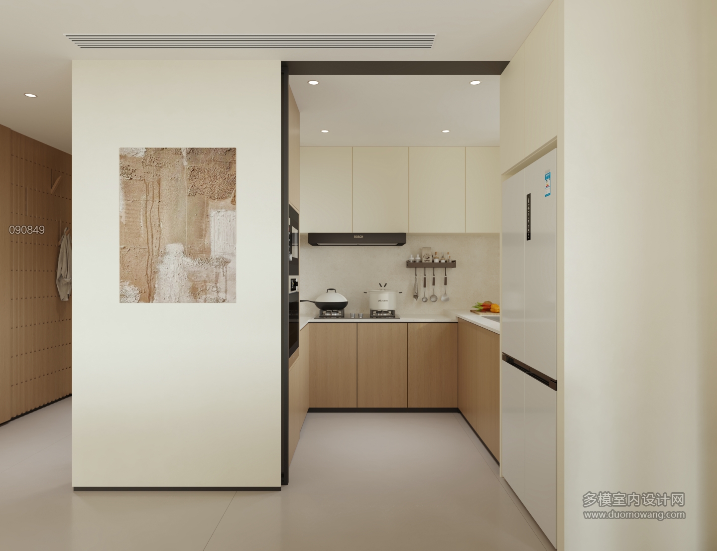 现代 厨房 单张