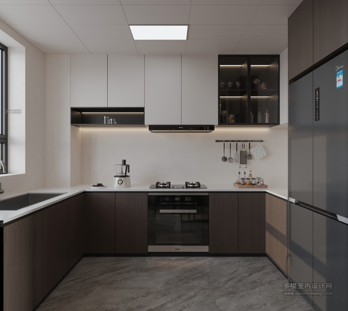 现代意式厨房 单张