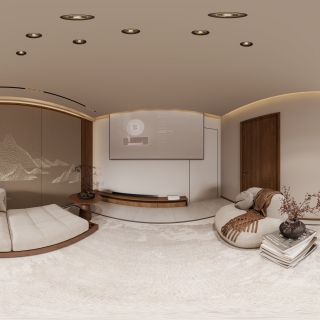 新中式_影音室全景