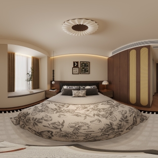 中古风主卧全景