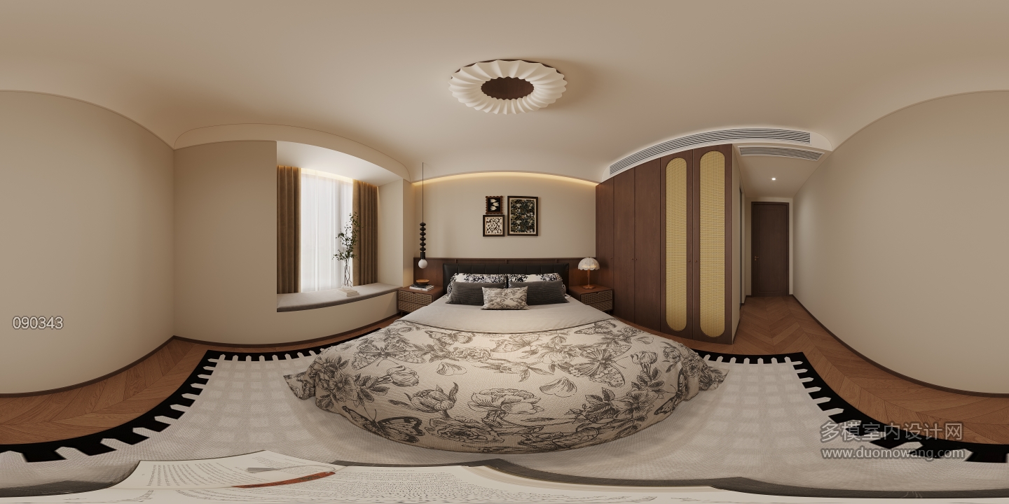 中古风主卧全景