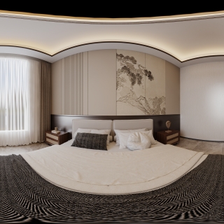 新中式二楼卧室