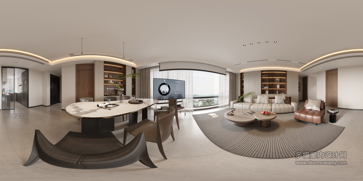 现代客厅全景