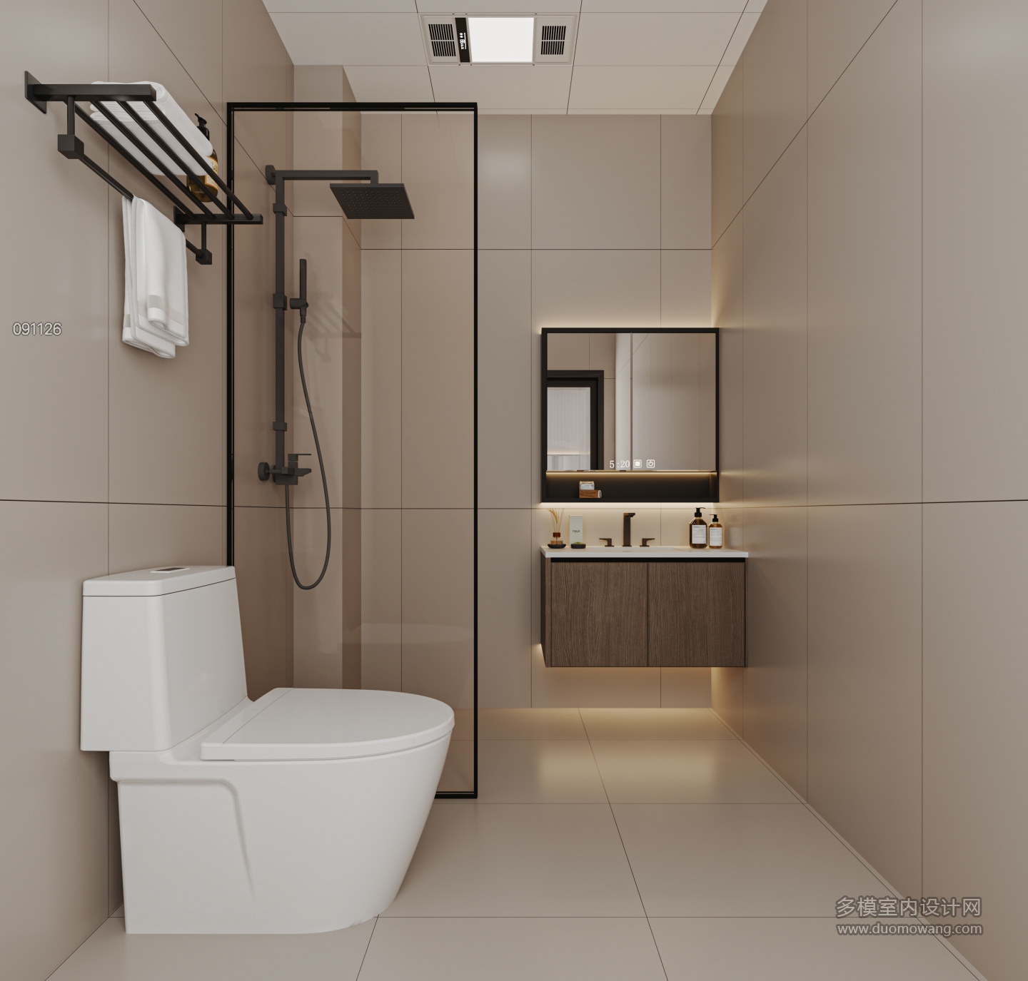 现代卧室4卫生间