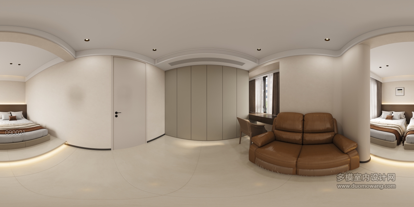 现代北次卧全景