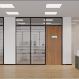 现代办公室走廊隔断