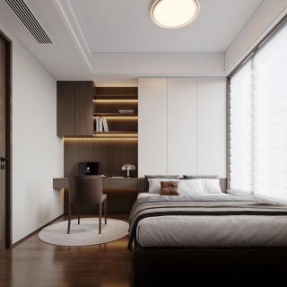 意式榻榻米卧室特写