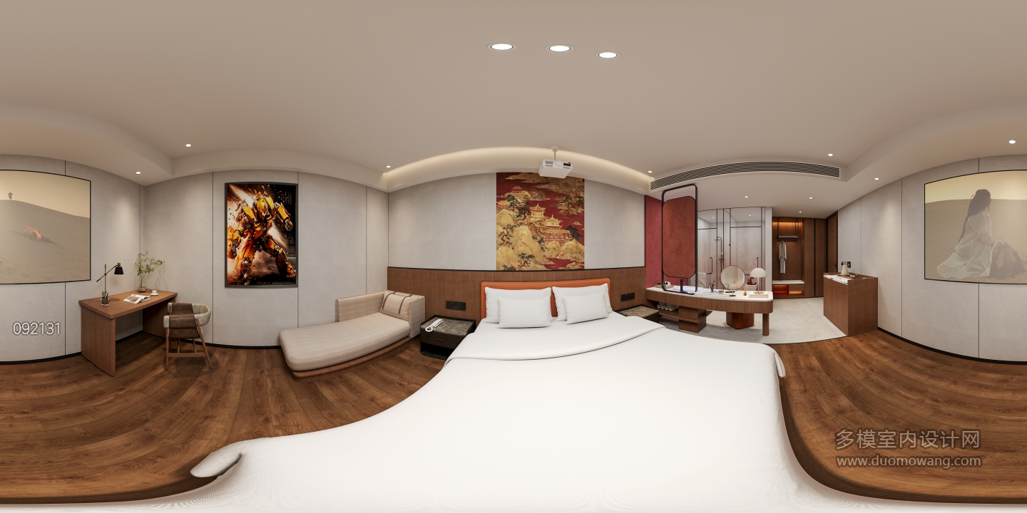 现代单人间2 投影仪 全景