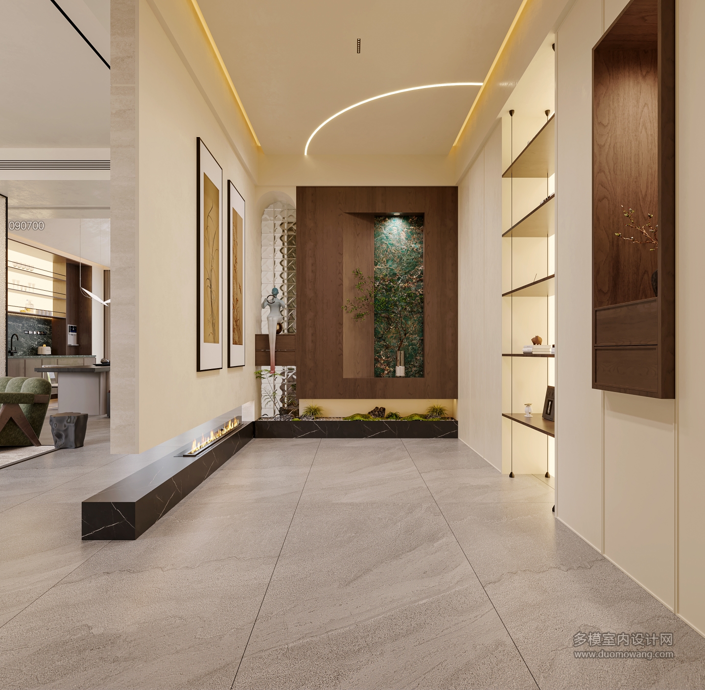 宋氏1f玄关透视