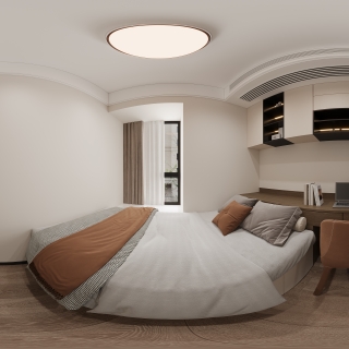 现代靠近卫生间次卧全景