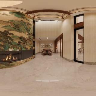 新中式门厅全景