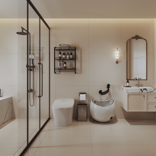 现代轻法二层主卧卫生间