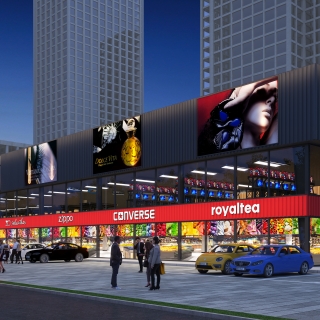 商场外立面沿街透视1