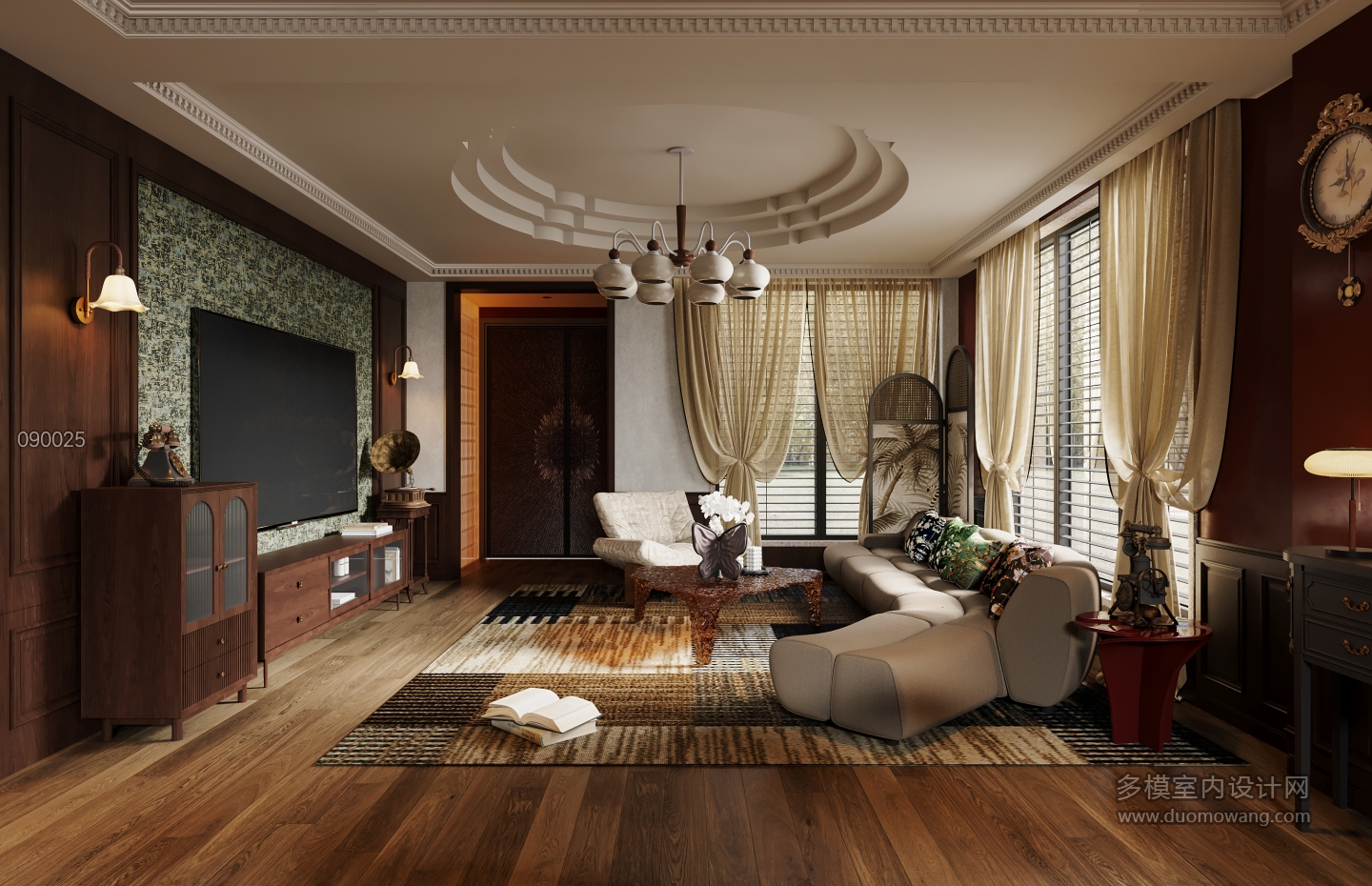 老钱风客厅特写