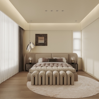 现代轻法二层主卧