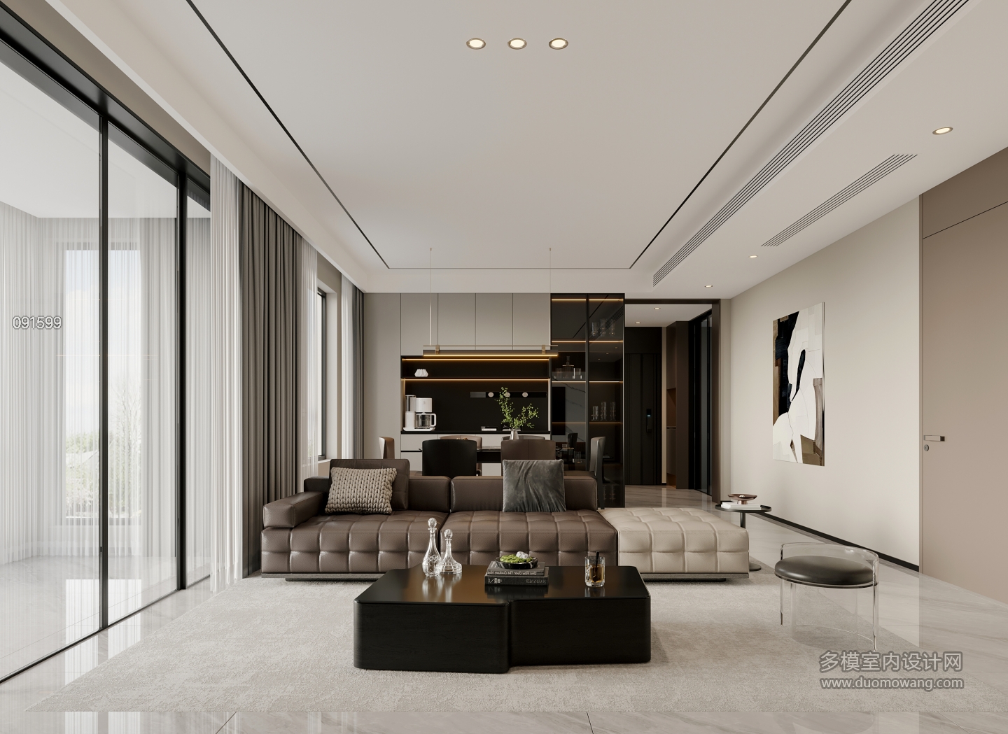 现代意式沙发墙