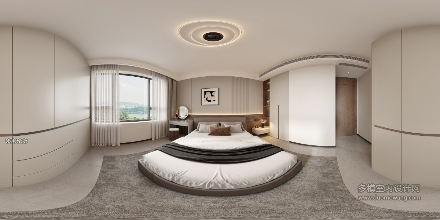 现代主卧全景
