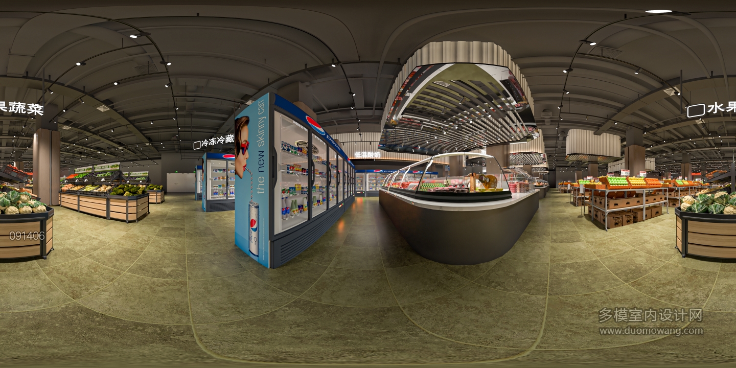 现代百货超市全景3