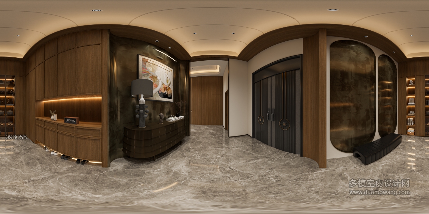 现代地下室门厅 360