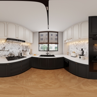 4法式中古风厨房全景