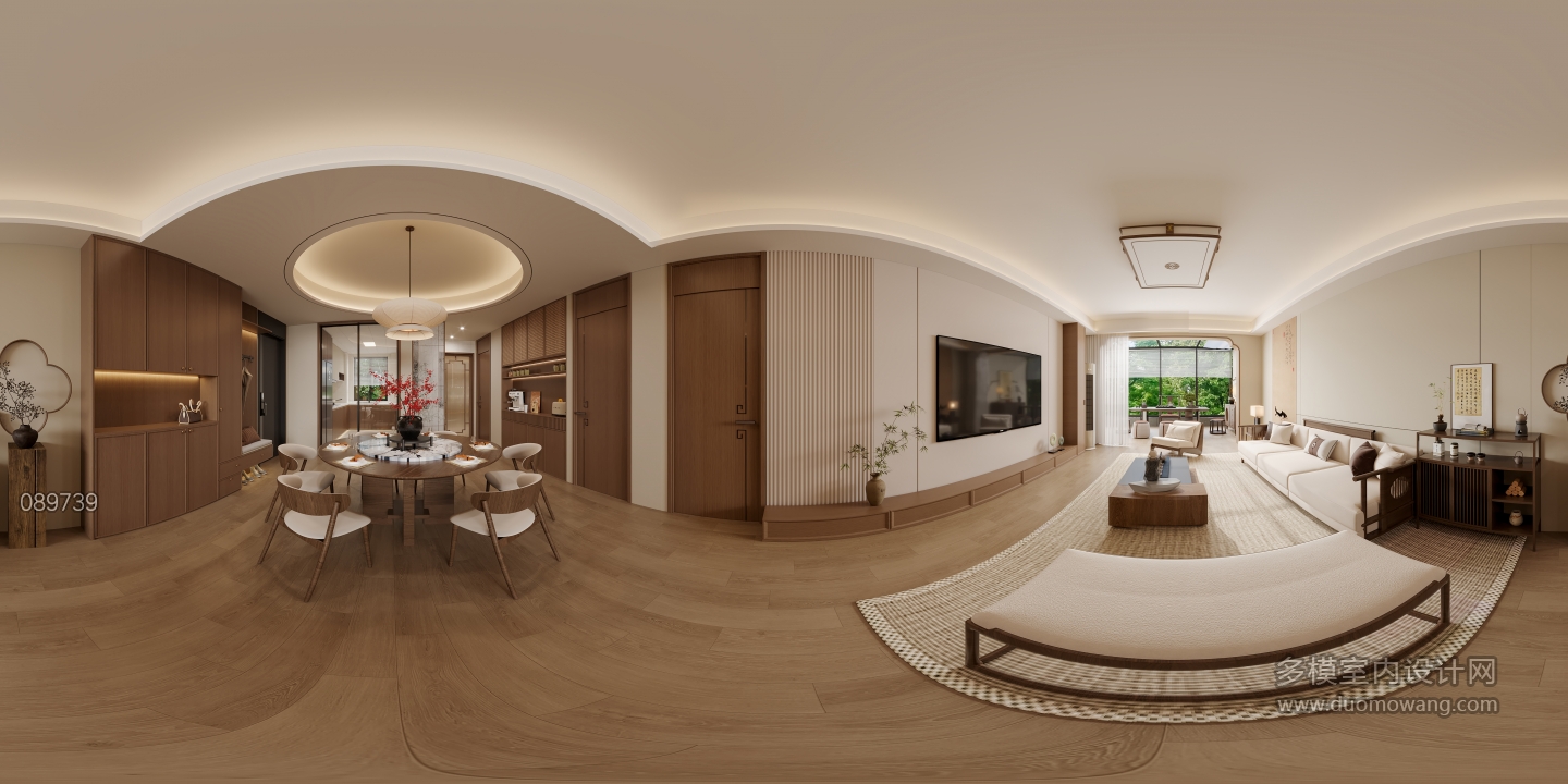 新中式客餐厅全景