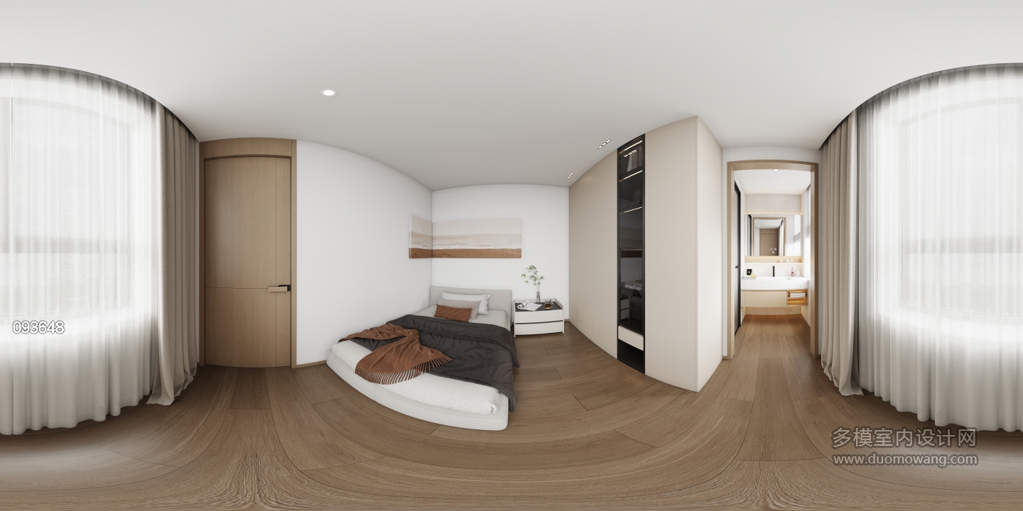 新中式3楼卧室2全景