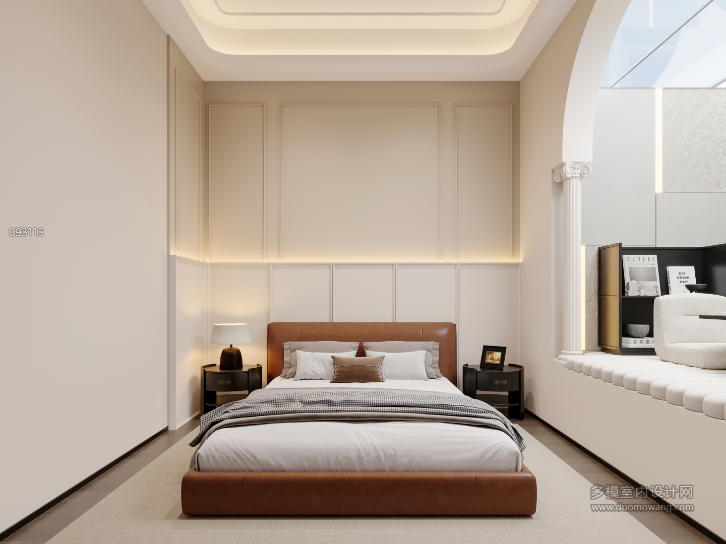 现代法式中古负一卧室