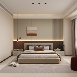 现代主卧静态