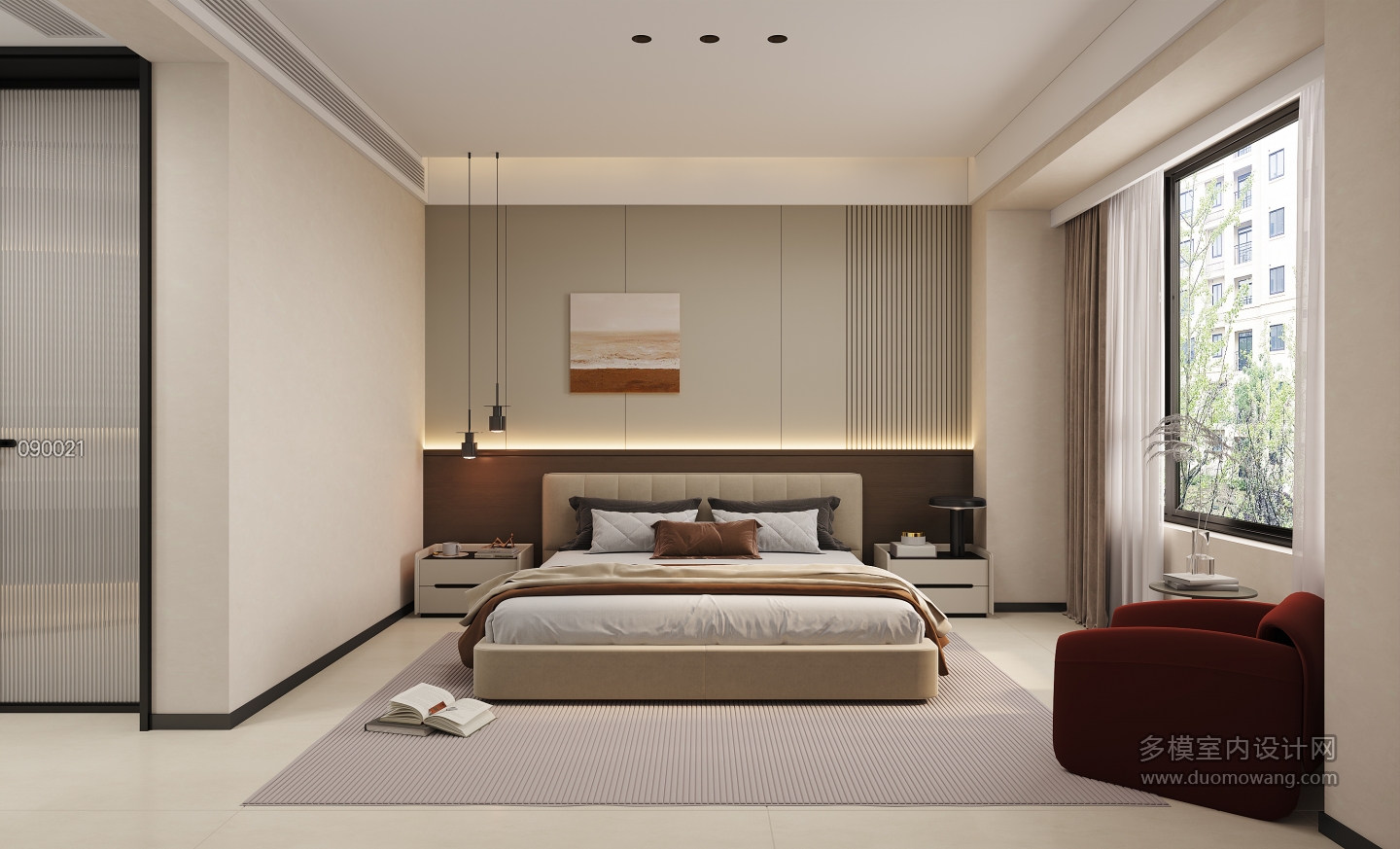 现代主卧静态