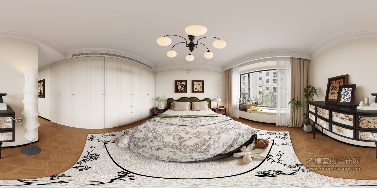 11法式中古风主卧全景
