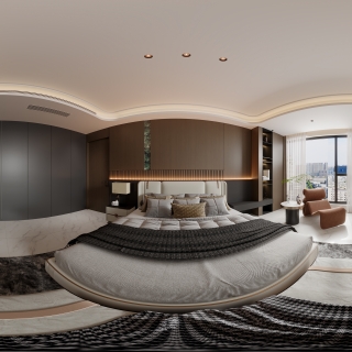 现代主卧全景