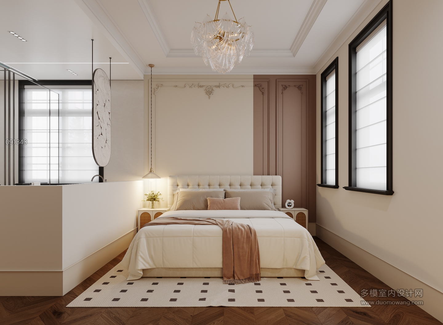 法式-二层卧室1特写