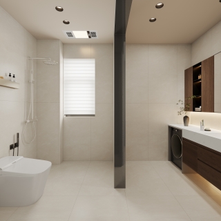 现代中古一层公共卫生间