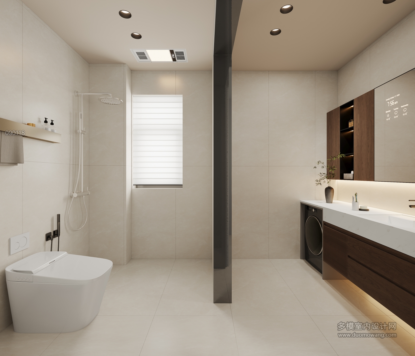 现代中古一层公共卫生间