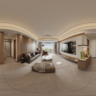 现代意式客餐厅全景