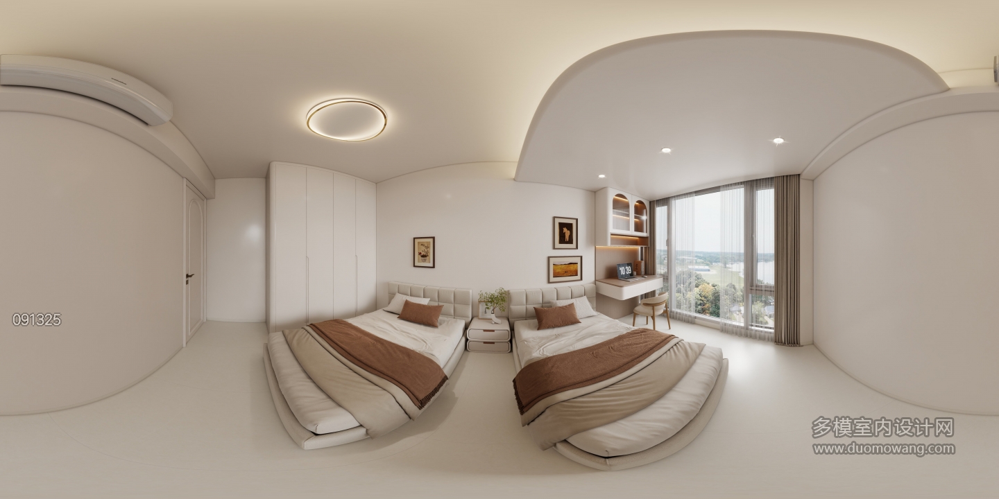 现代奶油儿子房