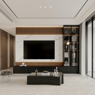 现代意式电视墙