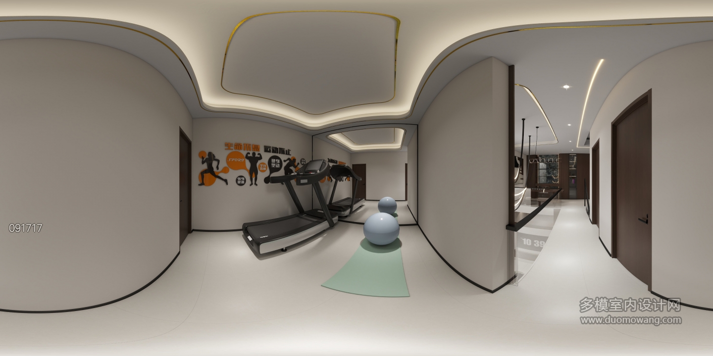 意式负一楼健身房