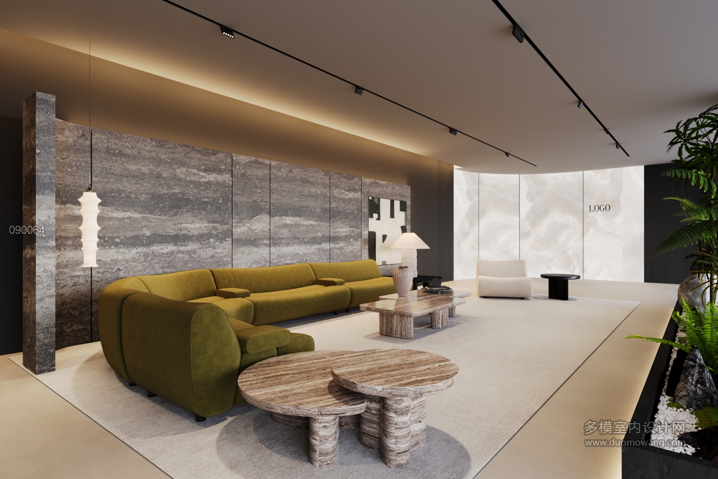 现代展厅单张三