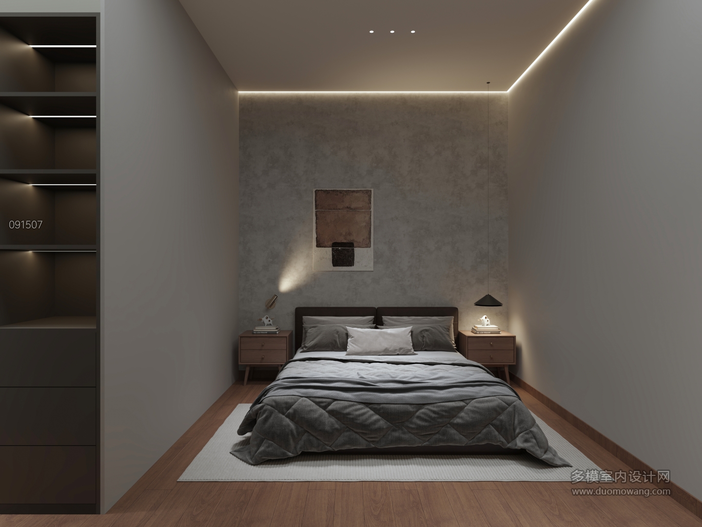 现代 主卧 单张1