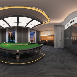 现代台球室台球包房2 (1)