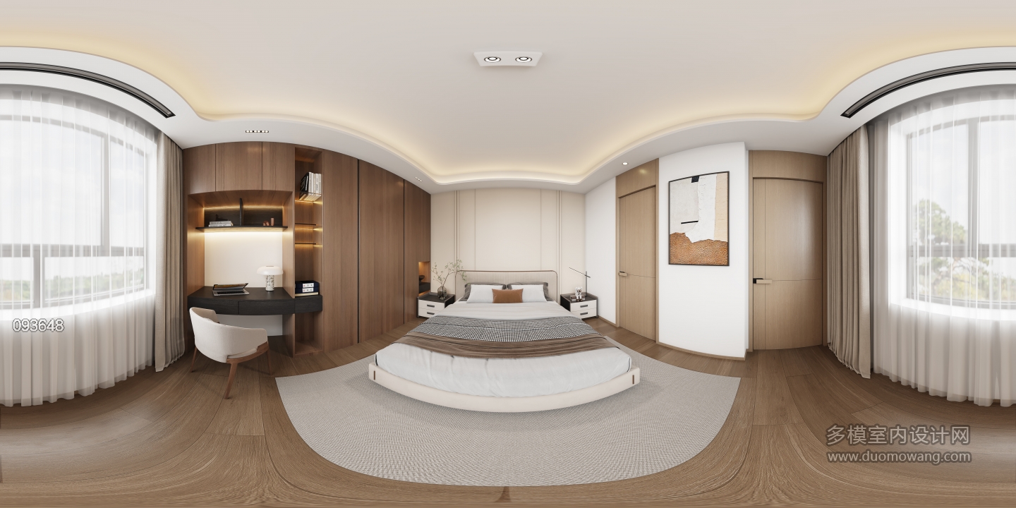 新中式3楼卧室1全景