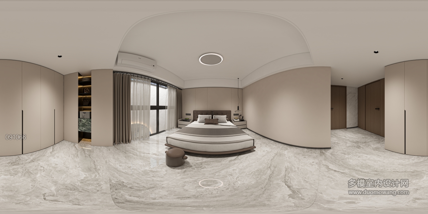 现代负一卧室 360