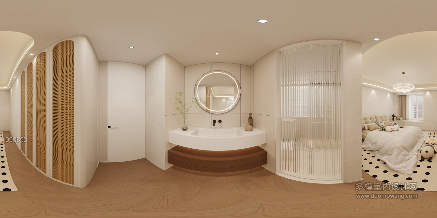 原木奶油主卧干区