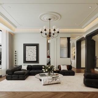 现代一楼客厅单张二