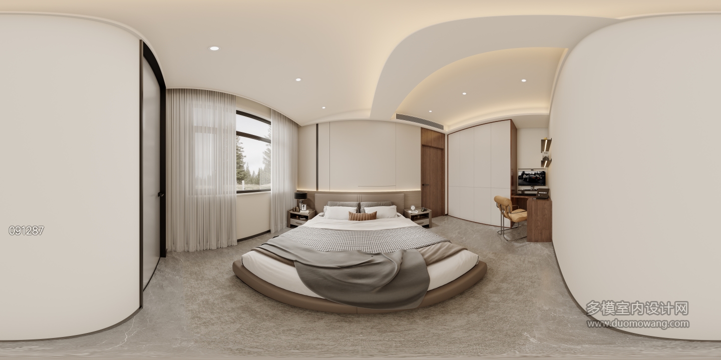 现代四层次卧2全景